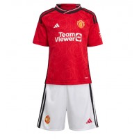 Manchester United Leny Yoro #15 Domaci Dres za djecu 2024-25 Kratak Rukav (+ Kratke hlače)